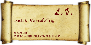 Ludik Versény névjegykártya